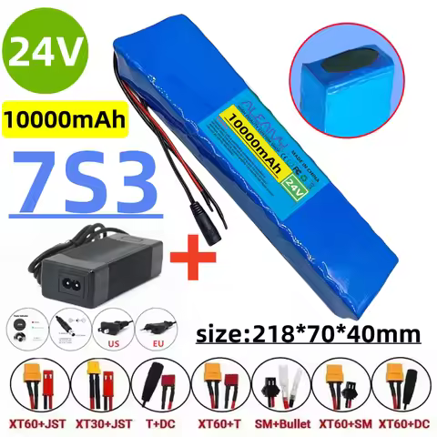 24V Lithium Battery 25.2v 10Ah 250W 350W Rechargeable Battery Pack,for Electronic Scooter Battery, B