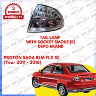 🔥PROTON SAGA BLM FLX SE TAIL LAMP WITH SOCKET SMOKE (Year 2011-2016) DEPO BRAND 3 Months Warranty 🌟 