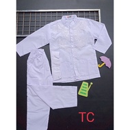KATUN Children's Clothing Set White Cottonkoko for Boys Preschool Elementary School Middle School si