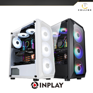 Inplay Meteor 30 PC Case | GAMING CASE (Black / White) | Compatible with ATX / Micro-ATX / Mini-ITX 