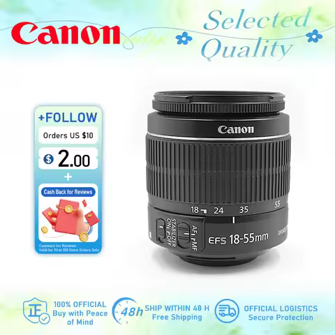 Original Canon 18‑55 Lens EF‑S 18‑55mm f/3.5‑5.6 IS II Lens For Canon EOS 200D 250D 850D 800D 1500D 