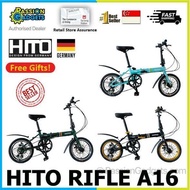 HITO Rifle A16 Foldable Bike Bicycle 16 INCH 7 Speed Shimano Hito Official Authorised Singapore Distributor