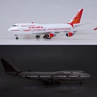 B747 Indian Airplane Model Simulation Civil Airlines Passenger Airplane Boeing B747-400 with Wheels 