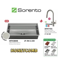 NEW💥SORENTO STAINLESS STEEL 304 HONEYCOMB MULTIFUNTIONAL KITCHEN SINK COMBO SRTKS8848 880MM