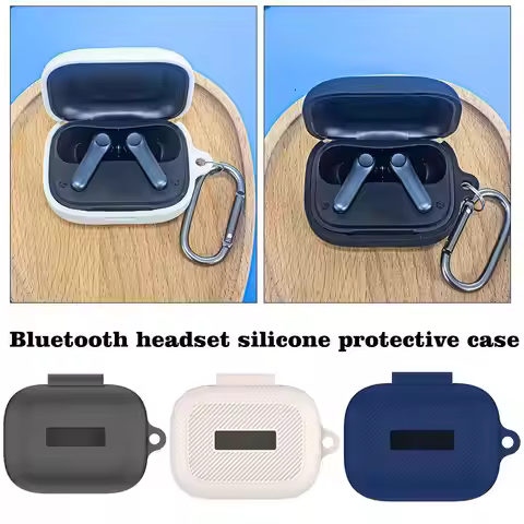 Silicone Protective Case For EarFun Air Pro 4 Supports Wireless Charging Shockproof Skin Protector C