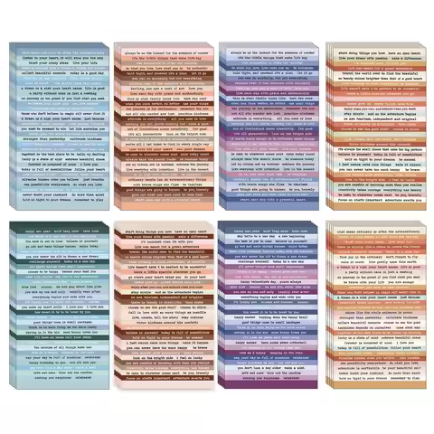 8 Sheets Colorful Small Talk Stickers Inspirational Quote Stickers for Journaling Scrapbook ,Sentime