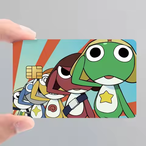 Cartoon Keroro Gunso Poster Credit Card Skin Stickers for Bank Access Protective Film Cover Sticker 