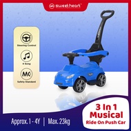 Sweet Heart Paris TL310W 3 in 1 Musical Ride On Tolocar with Push Bar (Suitable 1-4 Years Old Kids)
