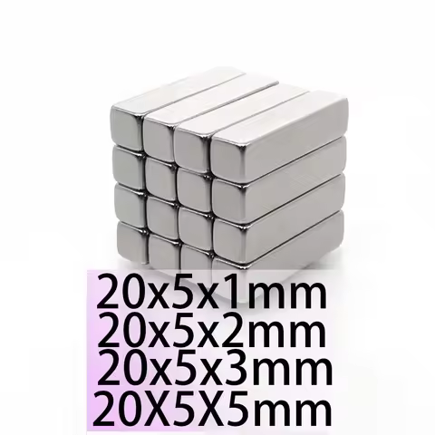 N35 20x5x2 20x5x3 20x5x5 Rectangle Square Neodymium Bar Block Strong Magnets Search Magnetic Ndfeb M