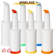 JANELAXE932QW 1L Juice Dispensers Containers, Plastic with Lid Summer Juice Bottle, Creative Large C