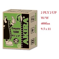 A4 2UP (9.5" X 11")  NCR COMPUTER FORM 2 PLY (W/W) 2 UP - 1000564 (Ready Stock)