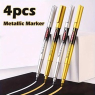  ️RCHMDSHPTyno Permanent Marker Metallic Chrome Gold Silver 1.5mm 4 PCS - GN550
