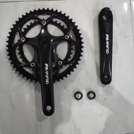 HITAM Crank AVAND 39 - 53T ALLOY BLACK FEDERAL FOLDING BIKE PEDAL SLEEVES