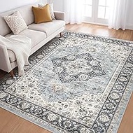 LOONGRUG 5x8 tan Blue Rug Vintage