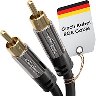 KabelDirekt – 5m – RCA/phono subwoofer lead cable, 1 to 1, audio/digital/video (coax cable, male/mal
