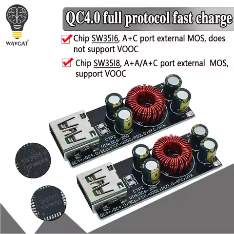 QC4.0 QC3.0 USB Type-C Mobile Phone Quick Charge Adapter 6 -35V Step Down Buck Boost Module for SCP/