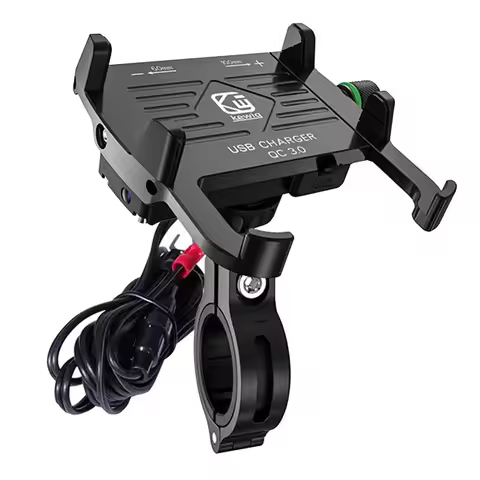 Motorcycle Phone Holder With QC3.0 3A USB Fast Charger Motorcycle Cell Phone Stand Holder for iPhone
