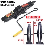 1.0 Ton 1.5 Ton Manual Scissor Car Jack Thick Hand Car Mini Jack Repair Tool Black