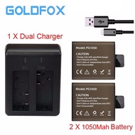 For EKEN 2pcs Battery + Dual Charger For EKEN H9 H9R H3 H3R H8PRO H8R H8 pro V8S SJ4000 SJ5000 actio