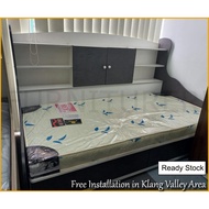 💥YearEnd Sale💢Louisa Single Day Bed with Shelves Storage & Trundle Bed. Free Installation in Klang V