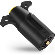 Palam Treler 7 Pin Tugas Berat Kalis Air 12V dengan Plat Spring Logam, Penyambung Treler 7 Hala Gaya