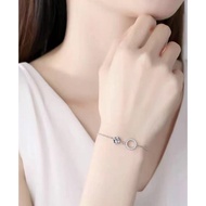 18k Gold Moissanite Diamond Au750 White Gold Private Custom Lucky Ring 1.0ct Women's Bracelet