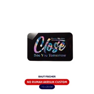 SIGN LABEL OPEN CLOSE SIGN BOARD ACRYLIC OPEN CLOSE REVERSE HANGING ACRYLIC SIGN MODERN MINIMALIST