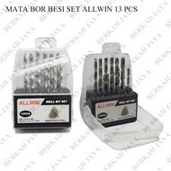 MATA MESIN HSS drill bit Set ALLWIN 13 Pcs 1.5mm - 6.5mm HSS drill bit set