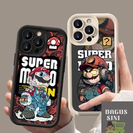 SFredCapCartoon For iPhone 14 15 Plus 15 Pro Max Super Mario Fun Phone Case For iPhone 11 13 12 14 P