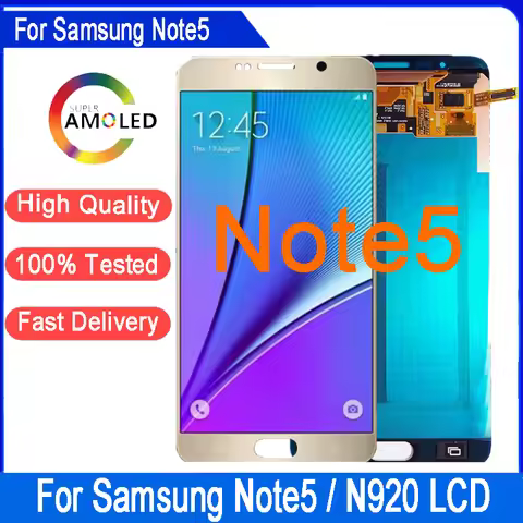 5.7''Super AMOLED LCD For SAMSUNG Note5 N920A N9200 SM-N920 N920C LCD Display Touch Screen Digitizer