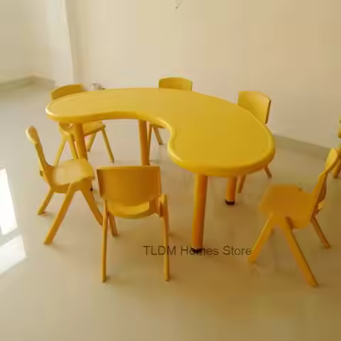 Plastic Study Bedroom Children Tables Kids Home Furniture Writing Table Kindergarten Education Game 