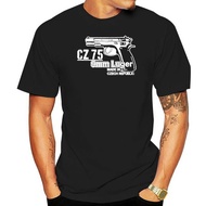 Hot sale Fashion CZ 75 9mm Luger pistol weapon Sniper Czech handgun automatic Military Gun Tee shirt