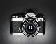 【經典古物】美品 尼康 NIKON FM 銀 NIKKOR-H Auto 50mm F2 鏡頭