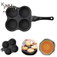 CEMOMEF With Handle Mini Kitchen Non Stick Breakfast 4 Hole Steak Barbecue Pan Fried Egg Pan Frying Pan