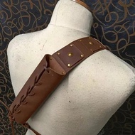 Medieval PU Leather Sword Shoulder Back Scaard For Men Women Larp Cosplay Viking Warrior Costume