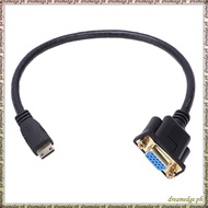 [S D K G] Mini HDMI to VGA M/F Connector Cable Adapter Converter 0.3M 1FT