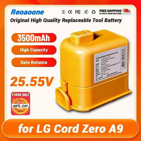 Code Zero Battery EAC63382208 EAC63758601 for LG Cord Zero A9 Plus A9 Max A9K Pro A9M A9MASTER2X A9M