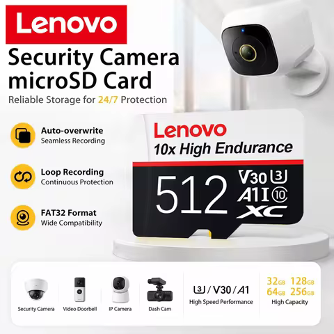 Lenovo SD Card High Speed Micro TF SD Card for Nintendo Switch 512GB 256GB 128GB 64GB U3 V30 Stable 