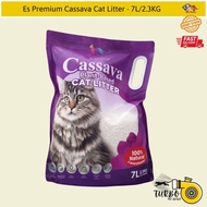 ES Premium Cassava Pasir Kucing / Cassava Plant-Based  Cat Litter - 7L/2.3KG
