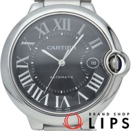 二手卡地亞藍氣球LM自動腕錶，42毫米，W6920042，帶保修，不銹鋼男士腕錶，黑色，拋光，狀況極佳。