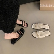Women's sandals, slingbacks with horizontal chains, soft anti-slip pu leather, comfortable feet, cod