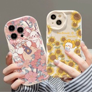 MERAH Pink Rabbit Girl Case hp Oppo Realme C53 C51 C51S C67 Reno 11F 5G Reno 11 5G Realme 11 Pro 5G 