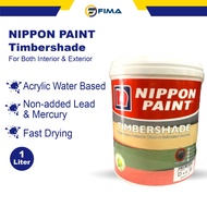 NIPPON PAINT Timbershade 1 Litre (Color White 145 )Water Based Acrylic Paint
