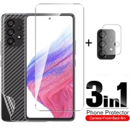 ฟิล์ม3in1 Samsung A53 A73 A33 A23 A14 5G A24 5G A54 5G ฟิล์มเลนส์กล้อง + ฟิล์มกระจกเต็มจอ+ ฟิล์มหลัง