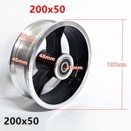 Sleek Silver 8 Inch Aluminum Alloy Wheel Hub Ideal for Electric Scooters