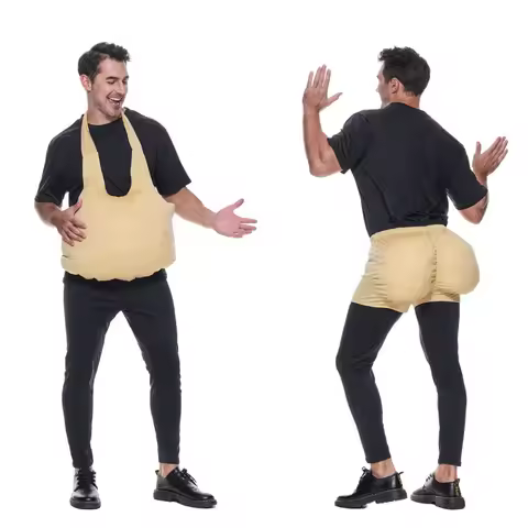 2026 Christmas Fake Belly Pregnant Woman Playing Props Fake Halloween Show Costume