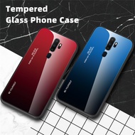 Casing For OPPO A9 A5 2020 F11 Pro Reno Z 10X Zoom Gradient Tempered Glass Phone Case F11Pro Reno10X Hard Back Cover