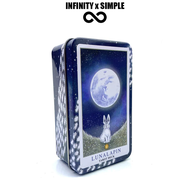 Lunalapin Tarot in a Tin Card Game Gilded Sliver 78-Card Deck with Guidebook Card Game