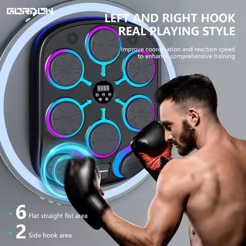 Boxing Machine New Wall-Mounted Intelligent Music LED Music Effect 8 Target Positions PU+Polyurethan