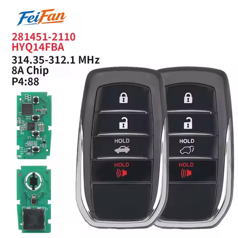 FeiFan For Toyota Landcruiser 200 series Dual frequency 312.10/314.35Mhz P4：88 281451-2110 Denso HYQ